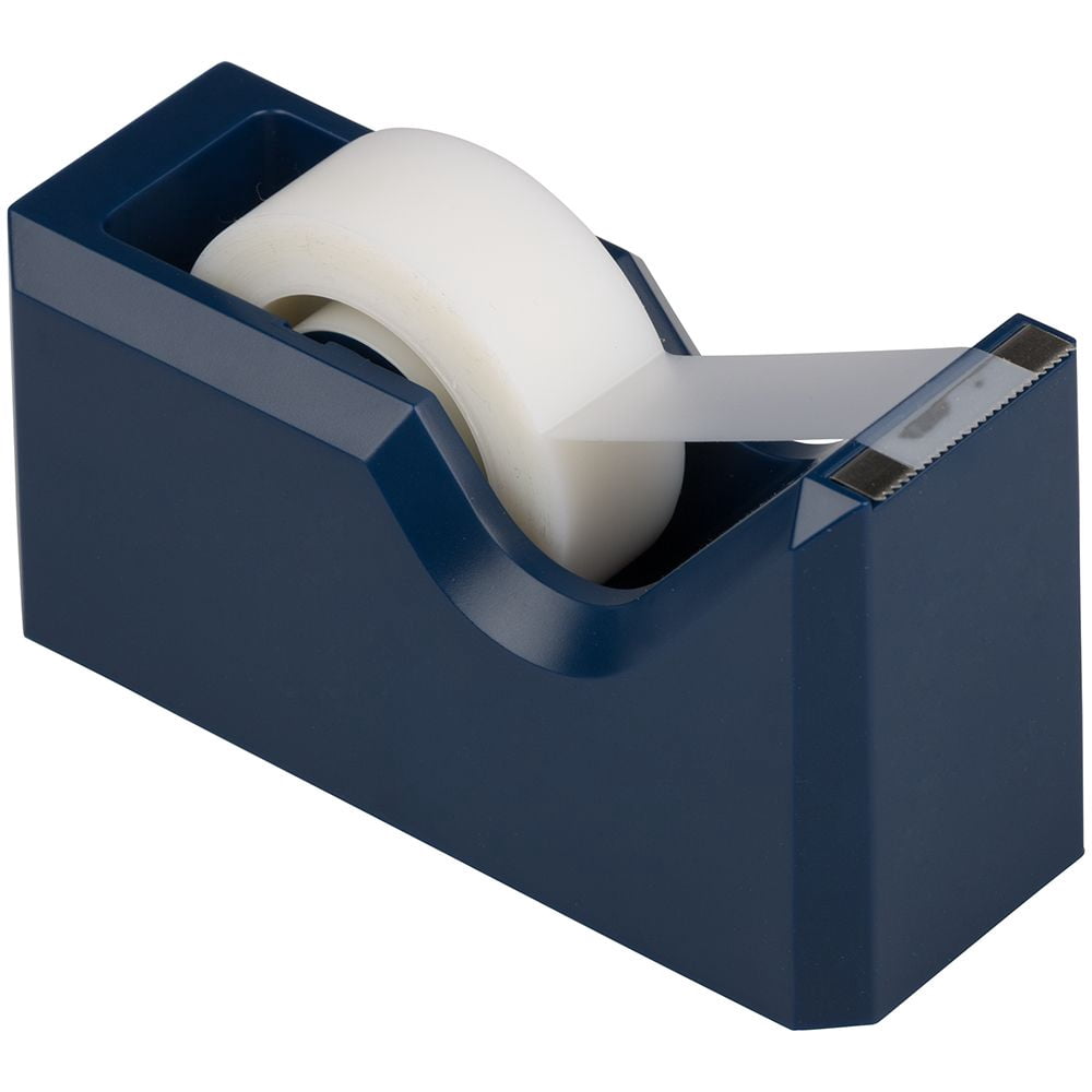 JAM Paper Desk Trio Pack, Navy Blue, Stapler, Tape Dispenser & Pen Holder, 3 per Pack