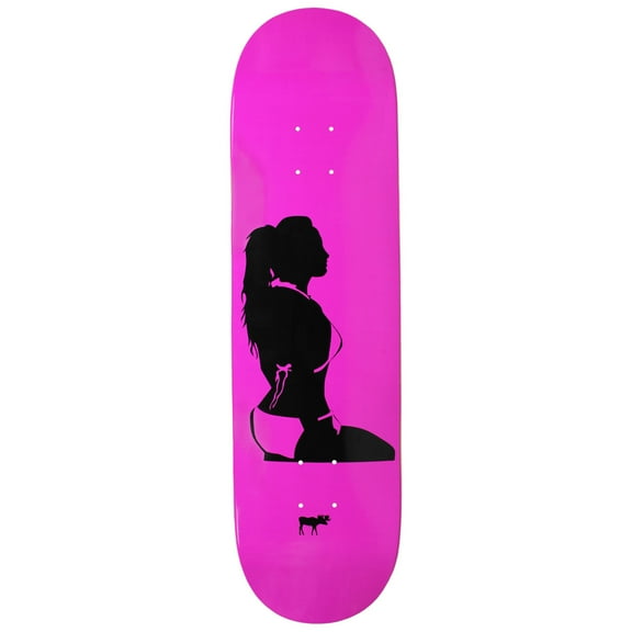 Moose Skateboard Deck Canadian Maple Girl Silhouette Pink 8.25"