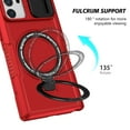 thumbnail image 4 of Phone Case for Samsung Galaxy Note 20 Ultra with Sliding Camera Cover, Hand Grip Anti Slip Design Kickstand Ring Holder Hybrid Magnetic Wireless Charging Phone Cover for Note 20 Ultra - Red, 4 of 10