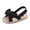 Black, variant on Daznico First Walk Summer Sandals for Girls with Adorable Flower Bowknot Design Outdoor Toddler Footwear,11