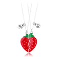 thumbnail image 1 of 2pcs Good Friend Necklaces Strawberry Necklace Bff Children's, 1 of 3