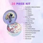 Ulta Beauty Box Disney Edition, 28 Piece Makeup Set - Face Palette, Eye Shadow Palette, Eyeliner, Primer, Brow Powder & Wax, Liquid Blush, Lip Gloss & Brushes, Travel-Friendly Gift Set