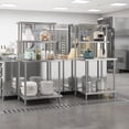 thumbnail image 7 of Stainless Steel Commercial Kitchen Prep & Work Table, Heavy Duty Kitchen Prep Table with Adjustable Shelf for Restaurant, Warehouse, 30 x 24 Inch, 7 of 7