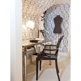 thumbnail image 6 of 2xhome Set of 4 Black Modern Contemporary Ghost Chairs Chair With Arms Molded Acrylic Plastic Mirrored Furniture, 6 of 9