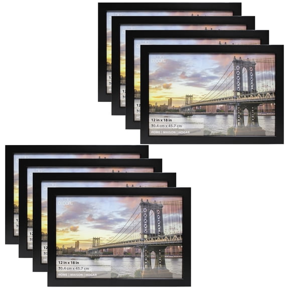 Studio Decor Black Flat Frame, Home, 8 Pack