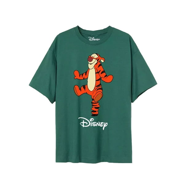 Winnie the Pooh - Camiseta de Tigger Salto para Mujer (Verde Bosque)