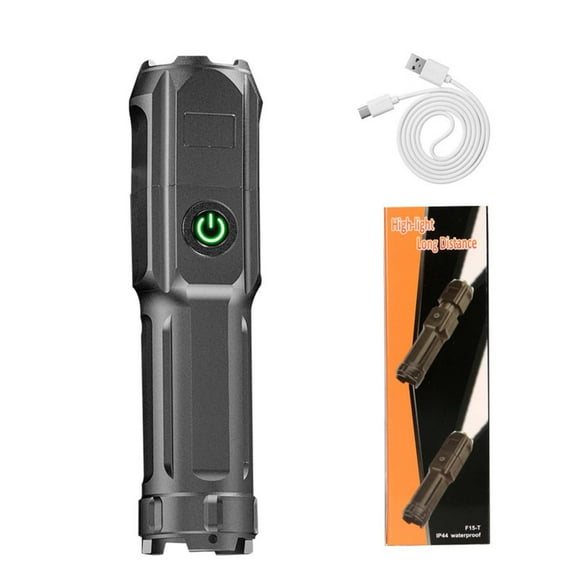 Kyusrd Summer Outdoor Patio Deals!LED Strong Light Long-range Flashlight Charging Telescopic Power Display Outdoor Lighting Work Lamp