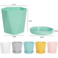 thumbnail image 2 of 6 Pack 5.1 Inch Plastic Plant Pots With Saucers, 2 of 5