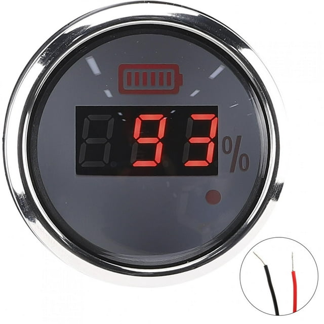 Battery Monitor Gauge Digital Display Gauge Waterproof Digital Meter Digital Gauge With Alarm Boats Gauge 52Mm 2in Battery Digital Gauge Waterproof AntiFog Meter 12V With Smart