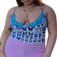 thumbnail image 5 of Femmes Dentelle Velours Camisole Fines Bretelles Bodycon Camis Tops, 5 of 5