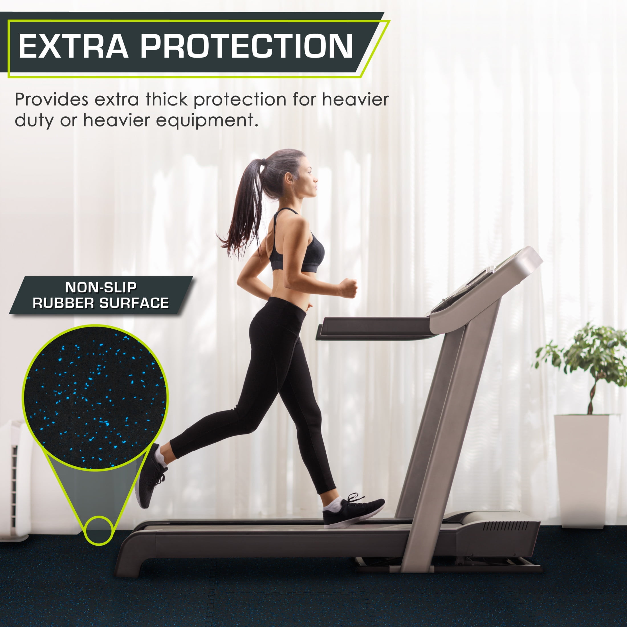 ProsourceFit Rubber Top Exercise Puzzle Mat 3/4-in, EVA Foam & Rubber Tiles