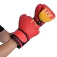 thumbnail image 4 of NFTIGB Child Boxing Fighting Muay Thai Sparring Punching Kickboxing Grappling Sandbag Gloves Red, 11.02 inches / 28 cm, Wear-Resistant Youth Training Gear, 4 of 9