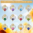 thumbnail image 4 of Iefil Sunflower S925 Sterling Silver Heart March Birthstone Necklace for Women, Birthday Anniversary Gifts for Women Wife, Dainty Jewelry, 19+3In, 4 of 8