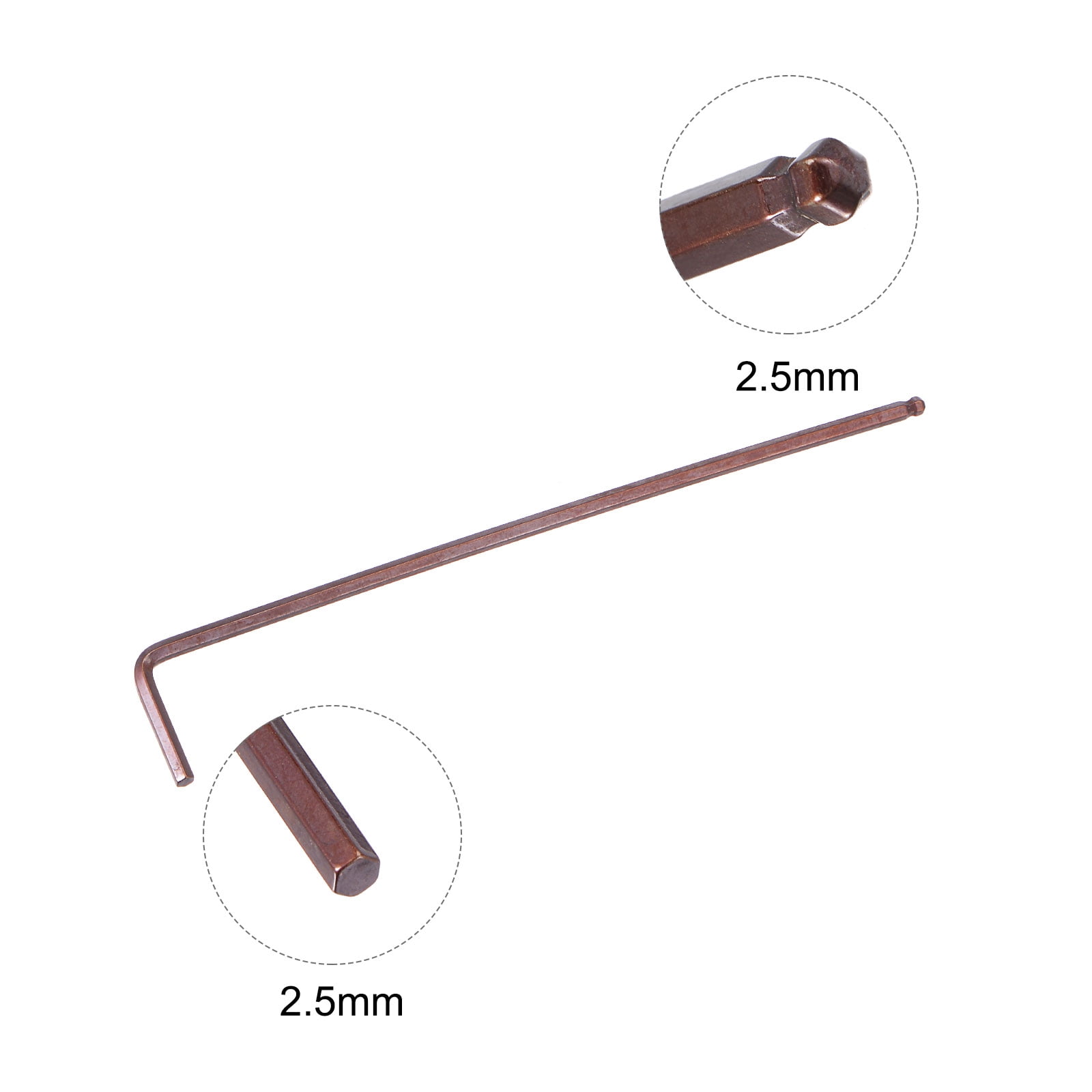 Uxcell 3mm Ball End Hex Key Wrench – S2 Steel, L-Shaped Long Arm, Metric 4-Pack