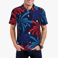 thumbnail image 5 of Yiaed Red White Blue FireworksPrint Men's Short Sleeve Polo Shirt,Golf Polo for Men Three-Button Golf Shirt Athletic Casual Collared T-Shirt- XX-Large, 5 of 7