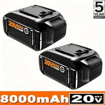 2Pack WA3520 20V 8.0Ah Replacement for Worx 20V Battery WA3525 WG151s WG155s WG251s WG255s WG540s WG545s WG890 WG891 Lithium ion Cordless Power Tools