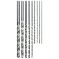 thumbnail image 4 of Juego de 9 brocas helicoidales extra largas de acero de alta velocidad para perforación de plástico y madera., 4 of 14