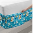 thumbnail image 2 of Polar Bear Bed Skirt, North Pole Pattern with Wild Animals Eskimos and Yurt Ice Blocks on the Ocean, Elastic Bedskirt Dust Ruffle Wrap Around for Bedding Decor, 4 Sizes, Multicolor, by Ambesonne, 2 of 2