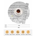 thumbnail image 6 of 15 Inch Round Placemats Set of 4, White Dandelion Non Slip Heat Insulation PP Table Mats, Spring Flowers Plants Vintage Gray Wood Washable Place Mats for Kitchen Dining Party Table Decor, 6 of 7