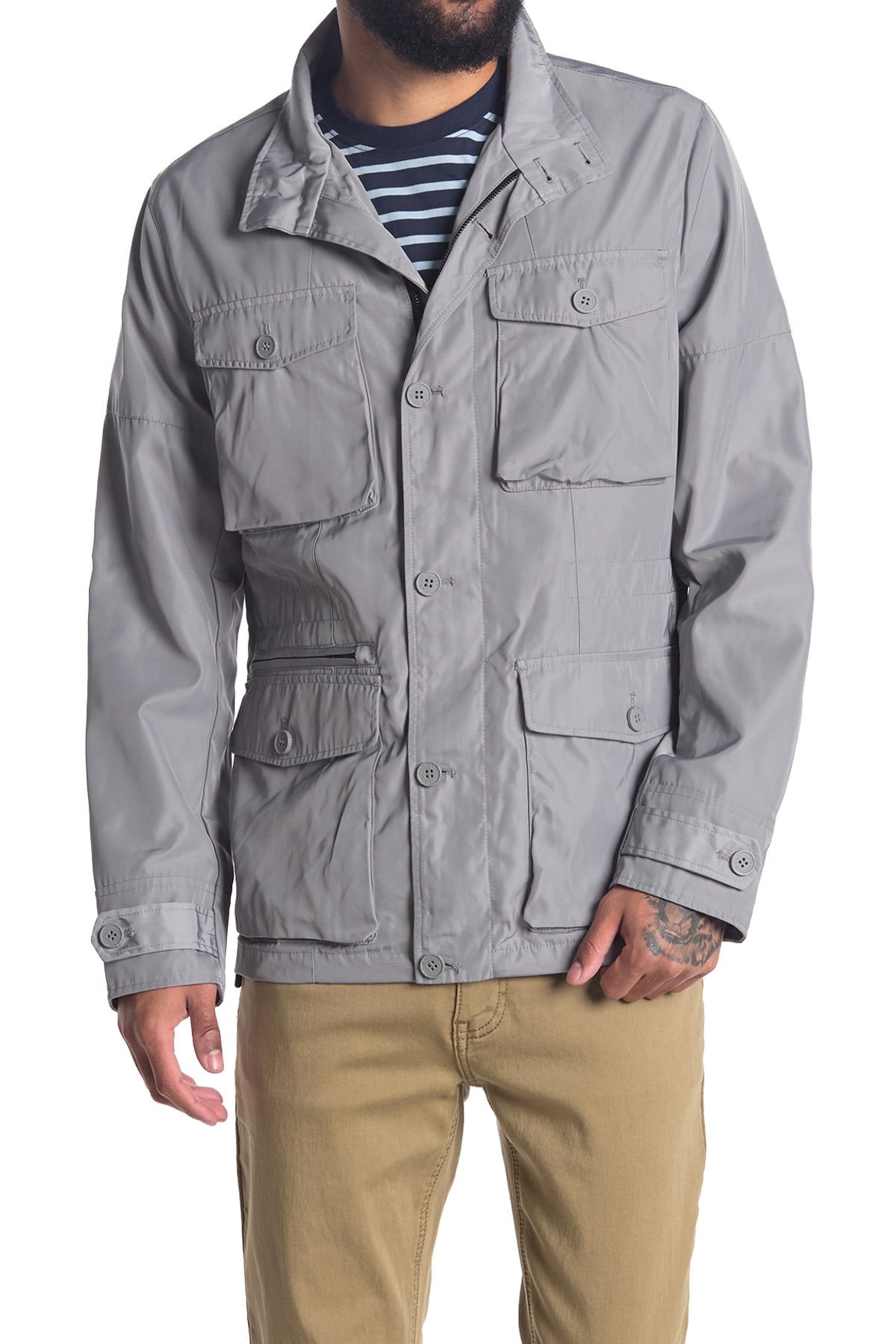 DKNY Mens Jacket Dove Medium Field 