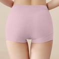 thumbnail image 5 of KHONTS Women's Seniors Plus Size Ribbed Panties Comfy Soft Seamless Full Coverage Boxer Brief High Waist Tummy Control Briefs Purple XXL, 5 of 9