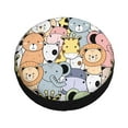 thumbnail image 2 of ZNDUO Cute Animals Doodle Pattern Spare Tire Cover, Universal Spare Tire Wheel Covers 15 inch, 2 of 8