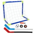 thumbnail image 1 of Portería de fútbol, puerta de fútbol al aire libre 2 en 1, portería de hockey sobre hielo para niños, rendimiento confiable, 1 of 8