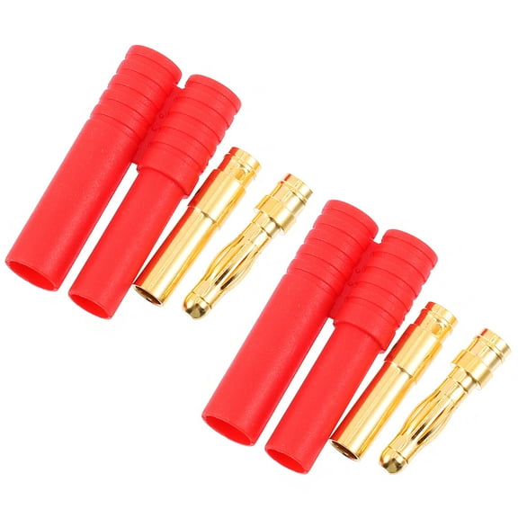 4 Pcs Plug Adapter Female Connector Banana Locking Plugs Connectors Solder