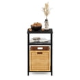 thumbnail image 4 of Furinno Just Side Table, 3-Tier Modern End Table with Metal Frame, Open Shelf Night Stand, Bedside Table, Easy Assembly, for Living Room, Bedroom, Black Espresso, 4 of 5