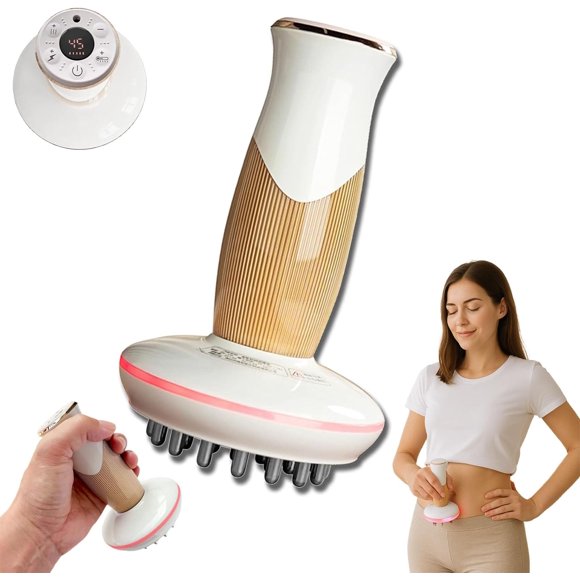 Farad Beauty Heated Brush, Farad Beauty - 4 in 1 Massager, FaradBeauty Brush Massager, With Heat and 20/30-Speed Vibration Massage Reduces Puffiness Soothes Relaxes, For Belly, Arms & Legs (20 Levels
