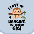 thumbnail image 4 of Inktastic Monkey I Love Hanging out with My Gigi Boys or Girls Baby Bib, 4 of 4