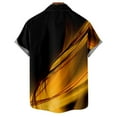 thumbnail image 6 of JINMGG Mens Tops under $5,Men Fashion Casual Buttons Printing Turndown Short Sleeve Shirt Blouse Yellow XXL, 6 of 6