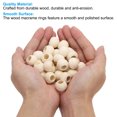 thumbnail image 3 of Uxcell Natural Wood Rings 10Pcs 60mm and Round Wooden Beads 30Pcs 20mm Wood Color for DIY Pendant Jewelry Making, 3 of 5