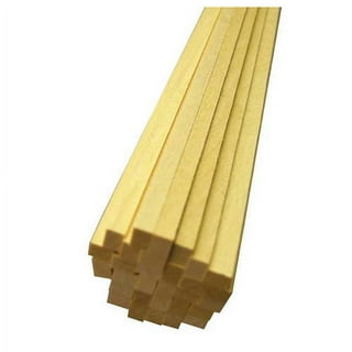 100 Pieces Unfinished Wood Sticks Smooth Woodcrafts Arts Small Long Dowel  Strips wood Dowel Sticks for Crafts Home Decoration Supplies,  30cmx0.2cmx0.2cm 