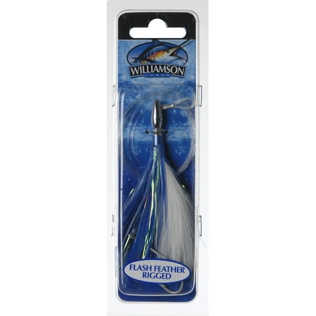 UPC: 0022677141619 | Williamson Flash Feather Rigged Trolling Lure 4 Blue/White