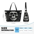 thumbnail image 4 of Fotbe Black White Hat Skull Bolsa de Viaje para Playa - Resistente al Agua, Bolsa Tote de Gran Capacidad y Ligera con 7 Bolsillos para Mujeres y Hombres, 4 of 7