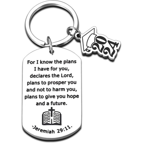 Graduation Gift 2024 High School, Graduation Gifts for Him Her Christian Graduation Keychain Class of 2024 Gifts for Seniors College High School Graduation Gifts for Him Her 8th 12th Graduation Gifts
