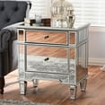 thumbnail image 6 of Baxton Studio Sussie Hollywood Regency Glamour Style Mirrored 2-Drawer Nightstand, 6 of 8