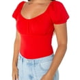 thumbnail image 4 of Celebrity Pink Short Sleeve Sweetheart Neck Bodysuit, 4 of 4