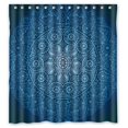 thumbnail image 1 of EREHome Lace Blue Flower Shower Curtain Polyester Fabric Bathroom Decorative Curtain Size 66x72 Inches, 1 of 1