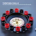 thumbnail image 3 of Shot Drinking Game Set, Multifunctional Endless Fun 2 Metal Balls Portable Shot Glass Wheel Game  for Bar, 3 of 8