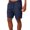 Dark blue, variant on Dellytop Men's Linen Solid Color Shorts Casual Straight Pants