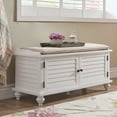 thumbnail image 1 of Weston Home Georgia Entryway Storage Bench with Cushion, White, 1 of 9