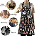 thumbnail image 6 of Anime Character Apron Anime Lover Gift Just A Girl Who Really Loves Anime Cooking Apron Anime Cartoon Merchandise, 6 of 7