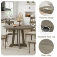 thumbnail image 3 of Rustic Dining Table for 4 to 6 People, 47 Inch Round Dining Table, Wooden Kitchen Table with Sturty Legs, Dining Room Table for Dining Room, Kitchen(Table Only), 3 of 7