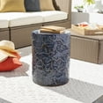 thumbnail image 6 of Livabliss Garden Stools - Bishop Blue Ceramic Decorative Garden Stool - Global Indoor Outdoor Chinoiserie Decor - Patio Garden Room Furniture Piece (18"H x 13"W x 13"D), 6 of 8