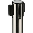 thumbnail image 3 of 39"H Stainless Steel Retractable Stanchion With 6-1/2' Yellow/Black Belt, 3 of 5