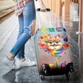 thumbnail image 3 of Peace Love Pride Persian with Rainbow Sunglasses LGBT LGBTQ+ Travel Luggage Cover Cat Lover Kitten Owner Gifts Suitcase Dust Protective Decor - 01004, 3 of 5