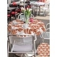 thumbnail image 4 of Outdoor Tablecloth with Umbrella Hole & Zipper, Burnt Orange Coastal Tree Round Tablecloth 60 Inch, Summer Palm Trees Tropical Botanical Patio Table Cover Waterproof Table Cloth for Picnic/Party, 4 of 7