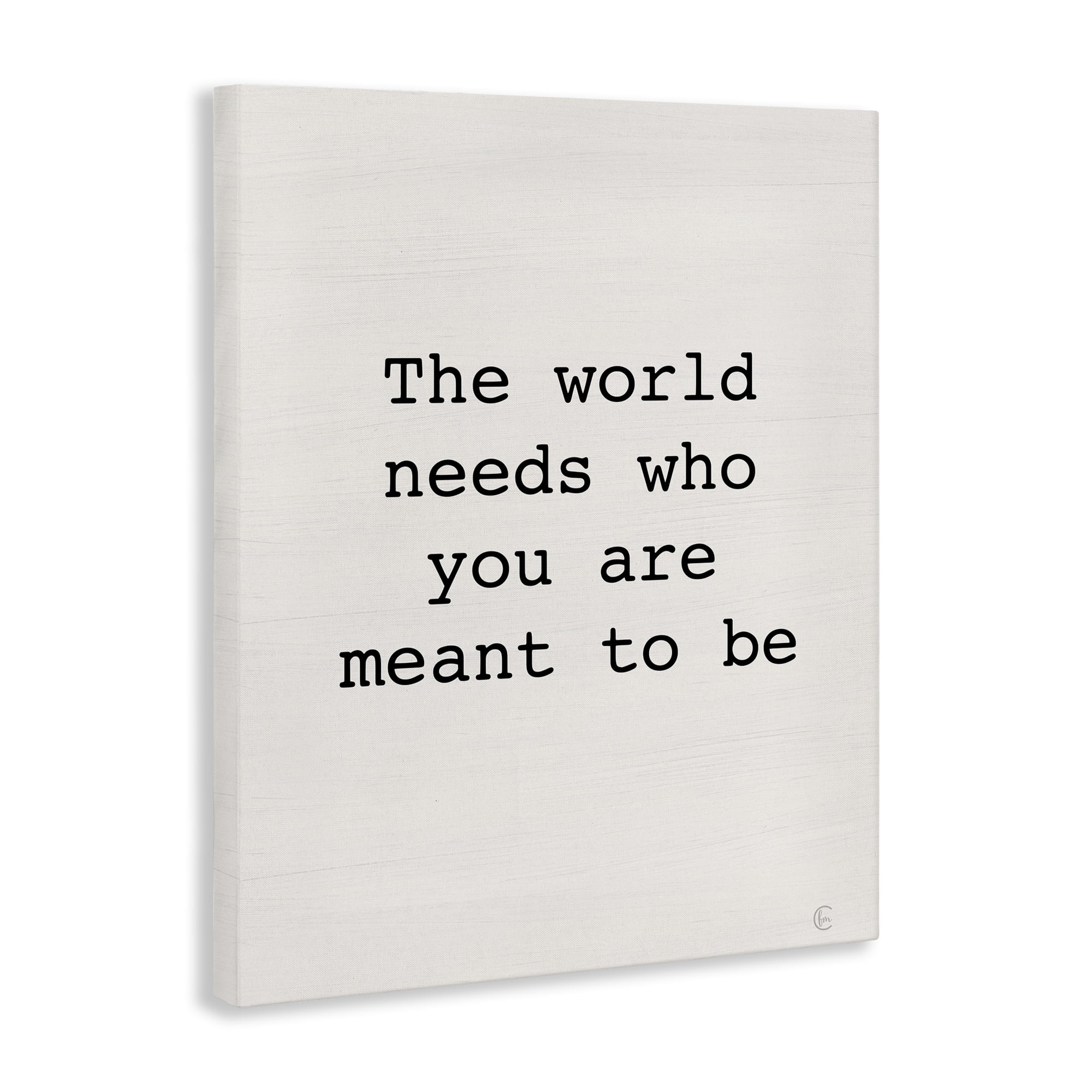 Stupell Industries Inspirational Meant To Be Typography Painting Gallery Wrapped Canvas Art Print Wall Art, 36 x 48